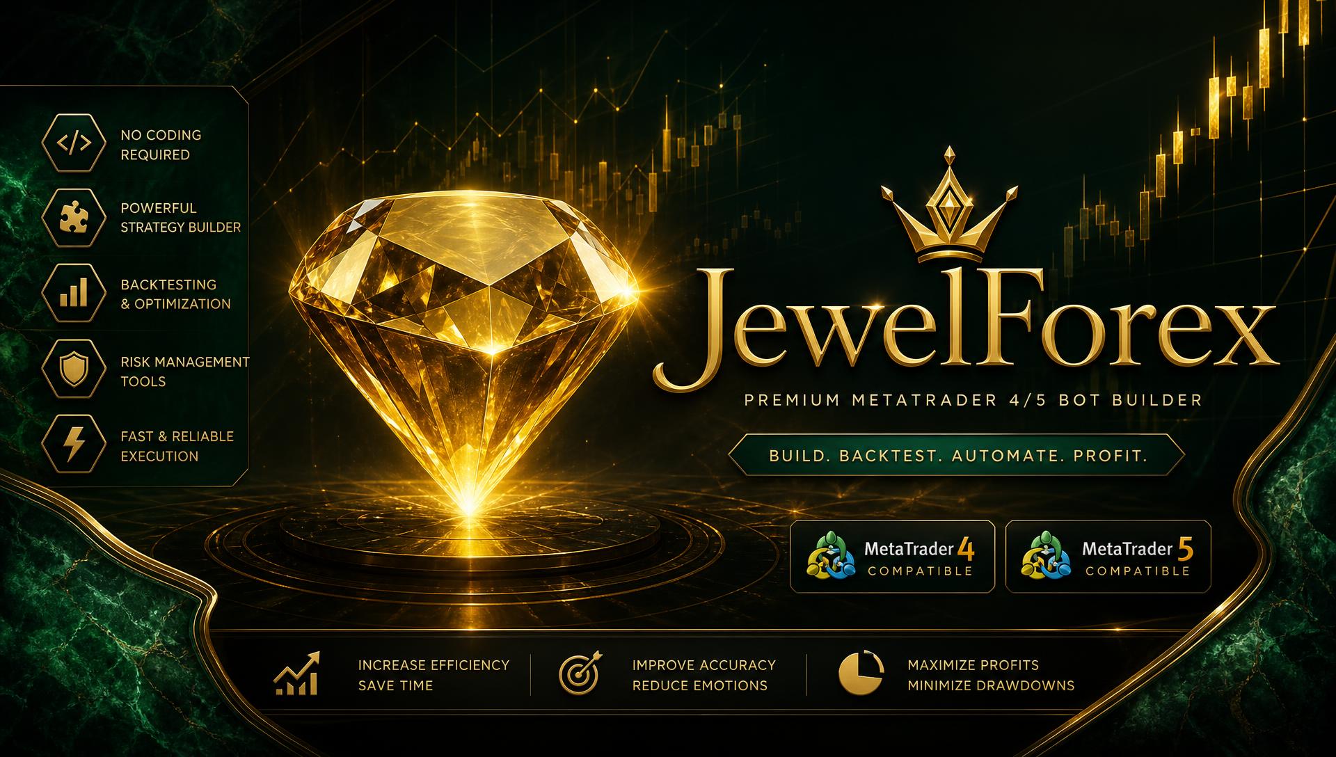 JewelForex — premium MetaTrader 4/5 bot builder